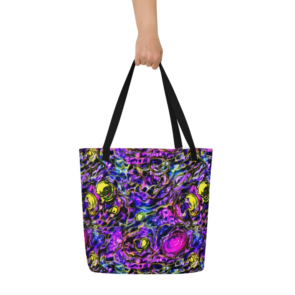 Midnight Fluorescence on Large Tote Bag W/ Pocket — Front