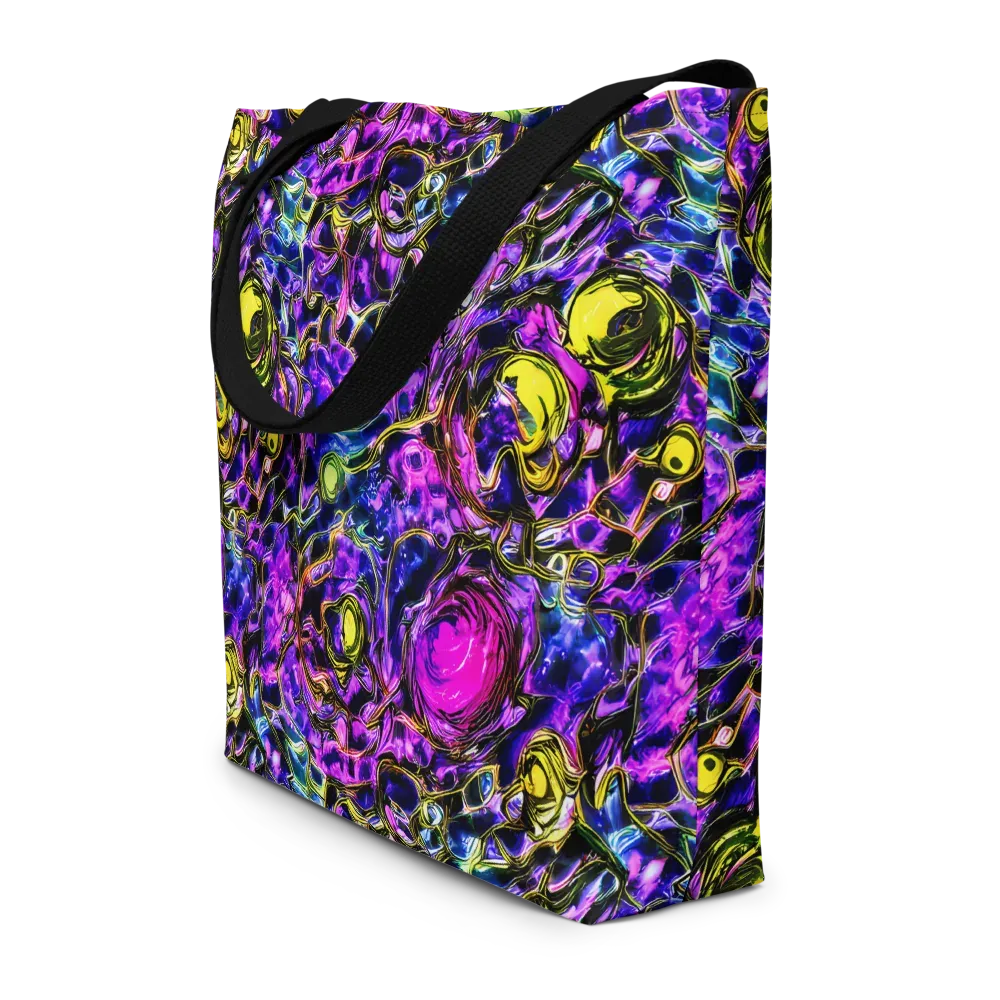 Midnight Fluorescence on Large Tote Bag W/ Pocket — Front