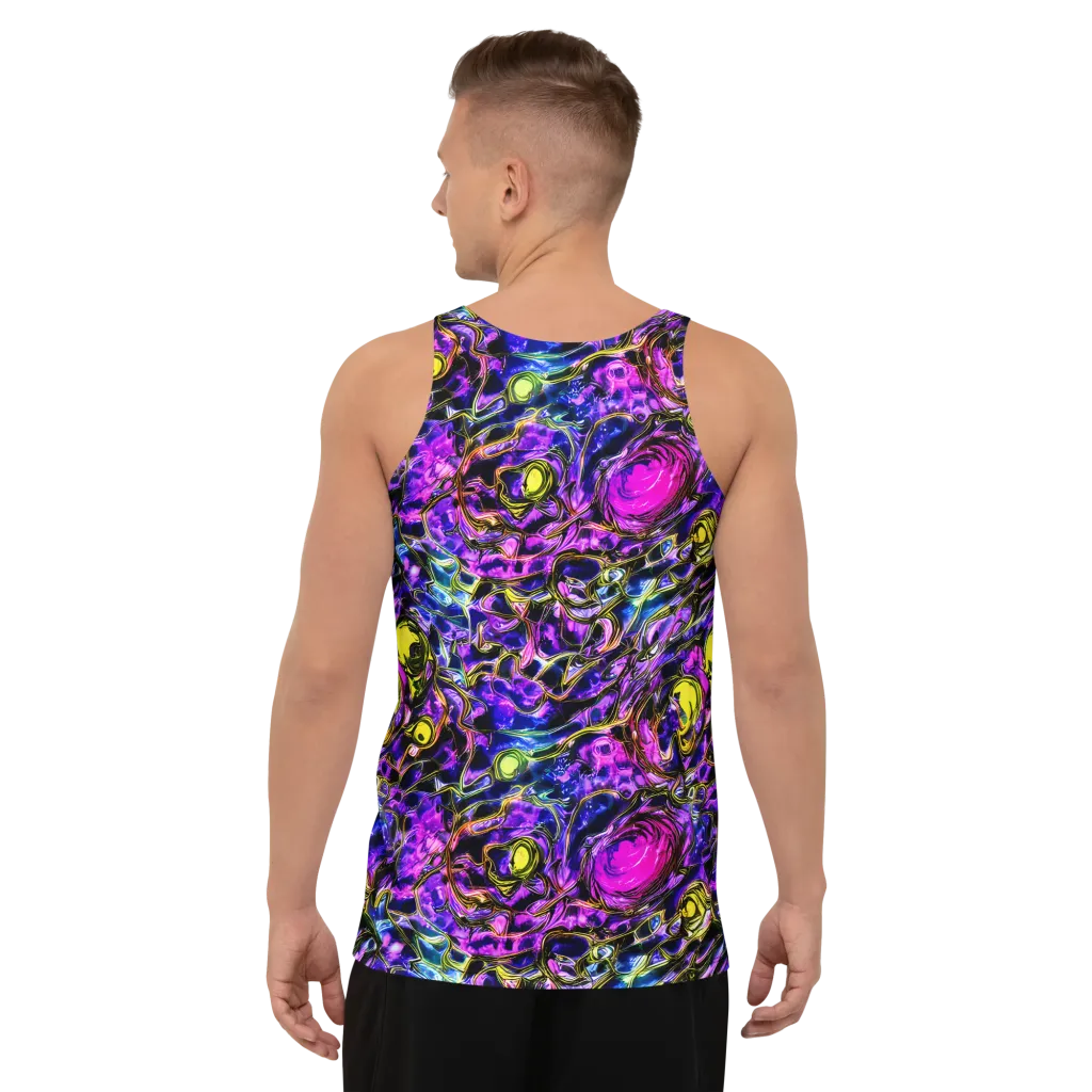 Midnight Fluorescence on Men's Tank Top — Back