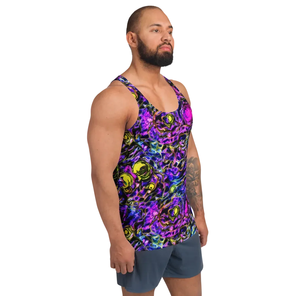 Midnight Fluorescence on Men's Tank Top — Right Front