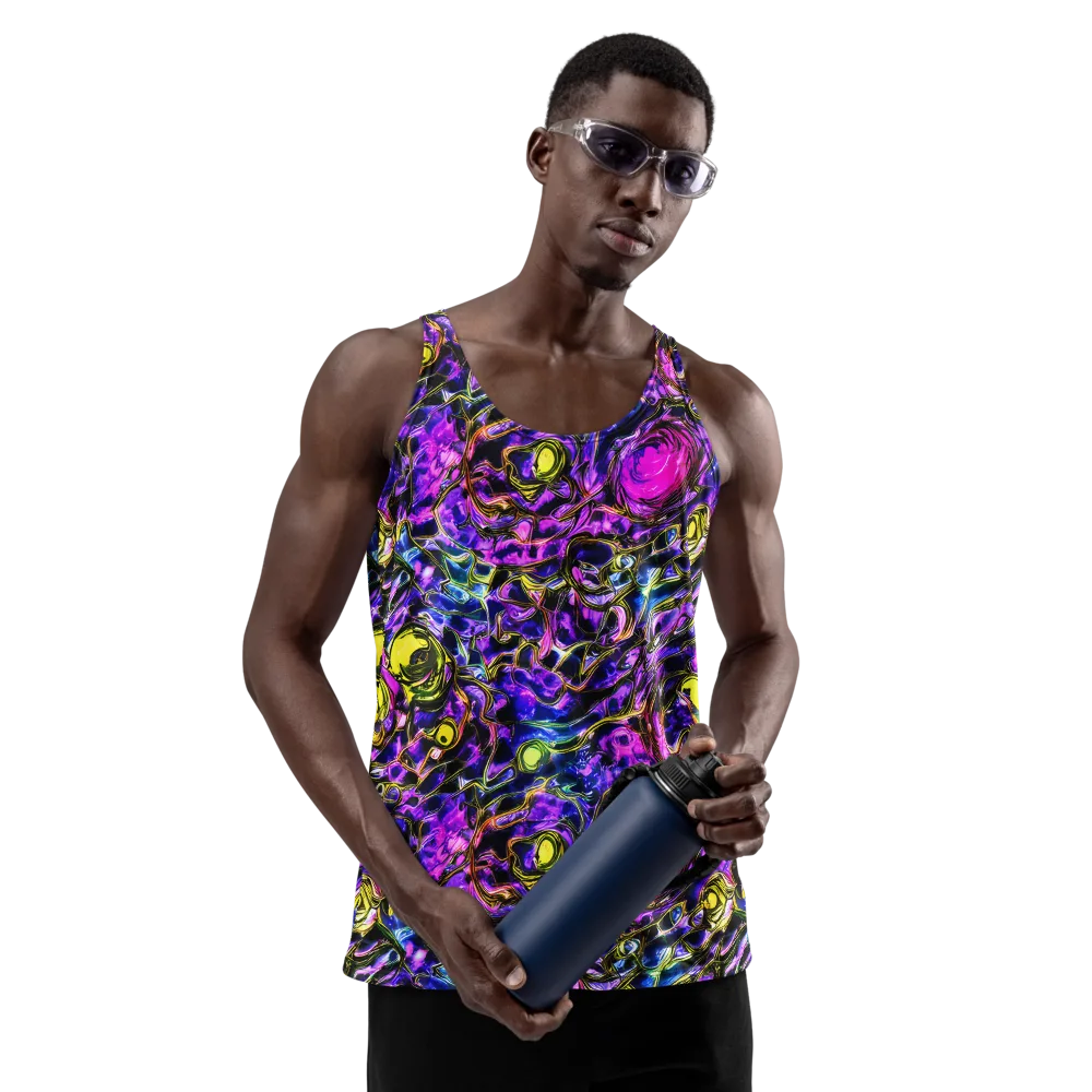 Midnight Fluorescence on Men's Tank Top — Front