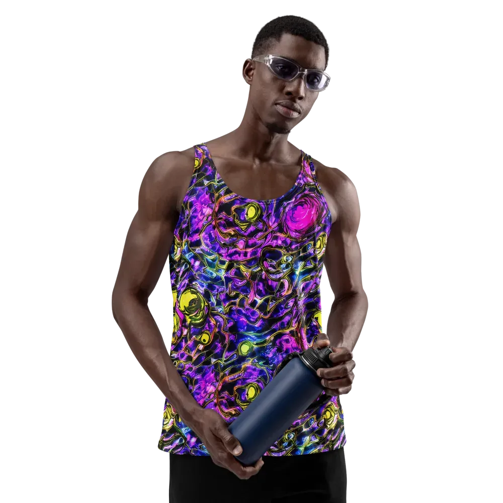 Midnight Fluorescence on Men's Tank Top — Front