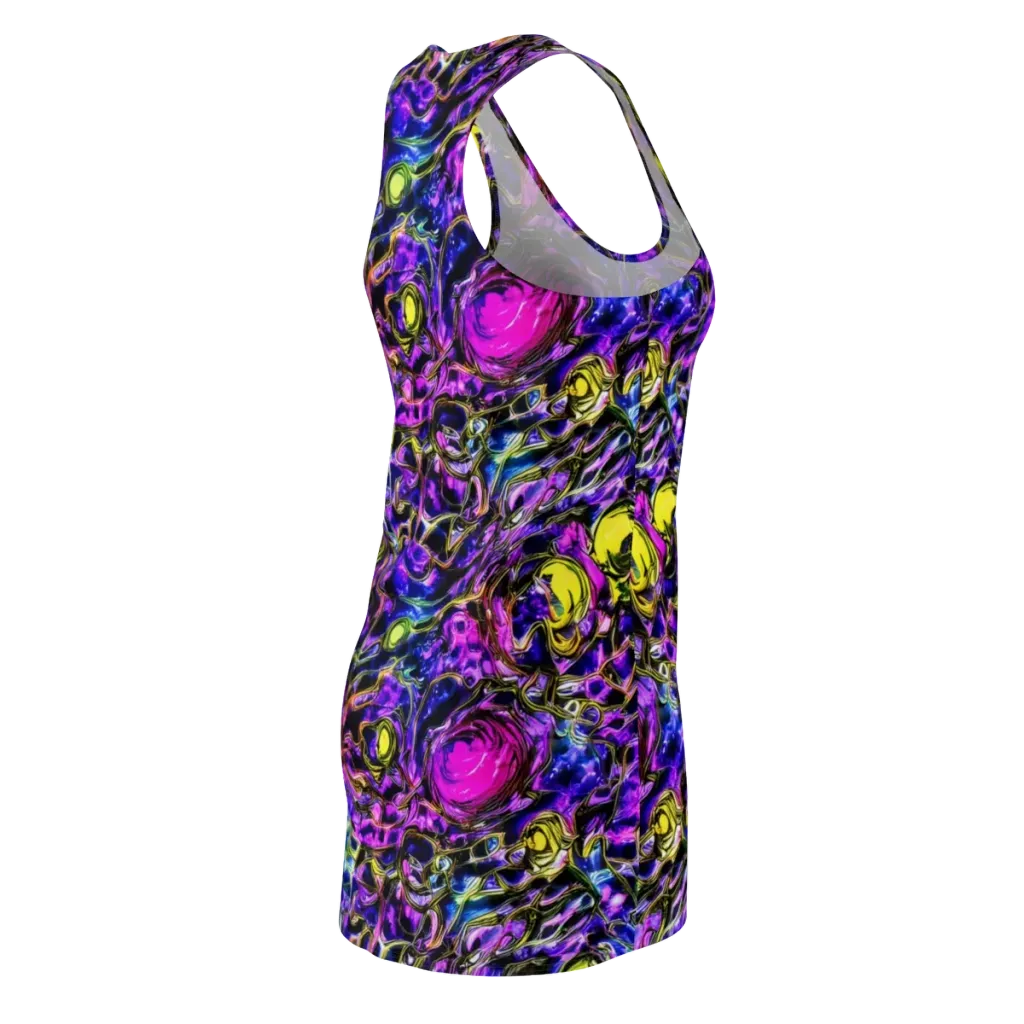 Midnight Fluorescence on Racerback Dress — Back Side