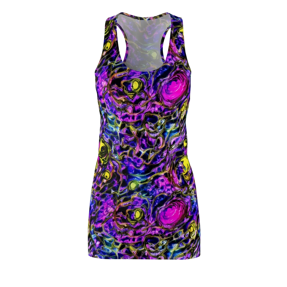 Midnight Fluorescence on Racerback Dress — Front
