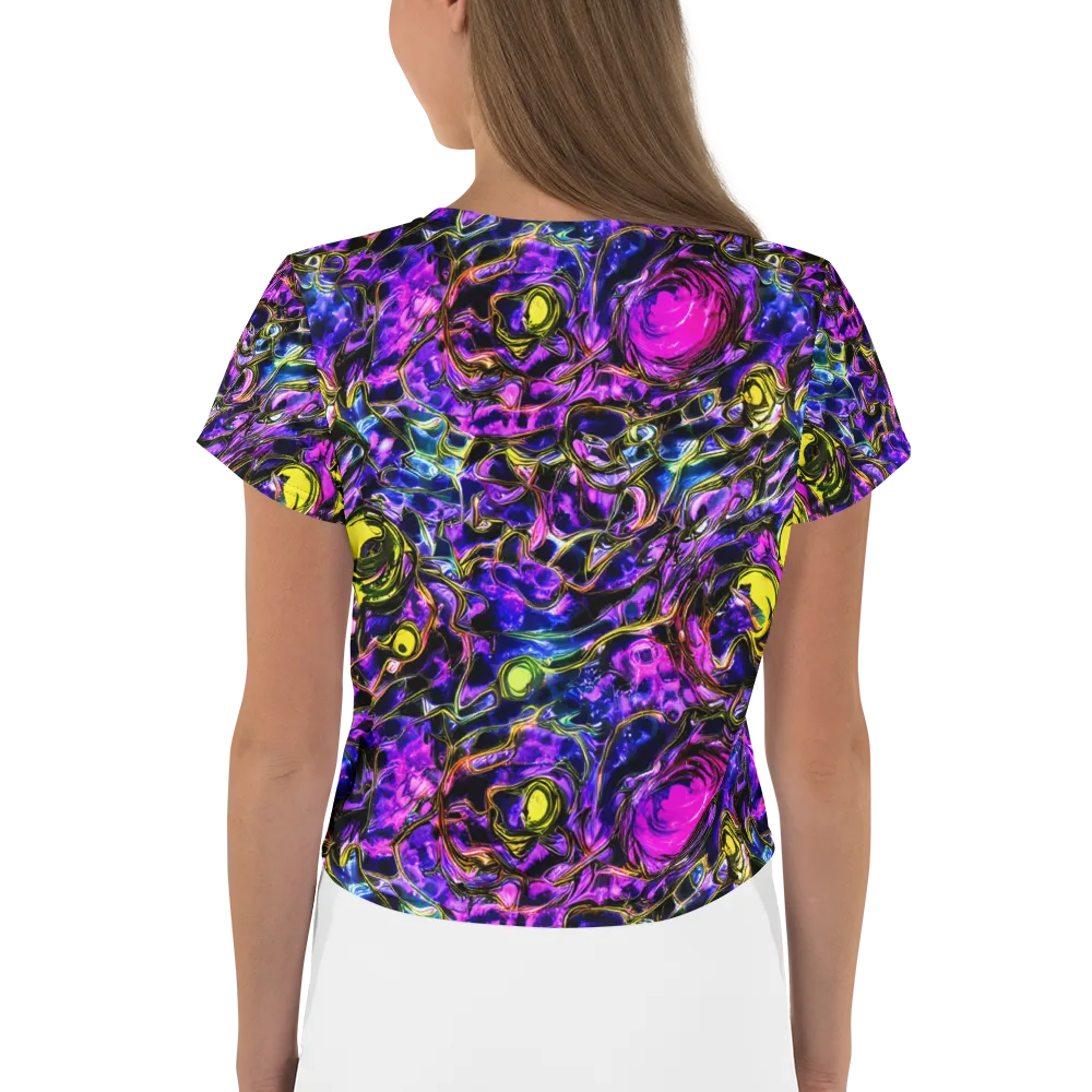 Midnight Fluorescence on Crop Tee — Back