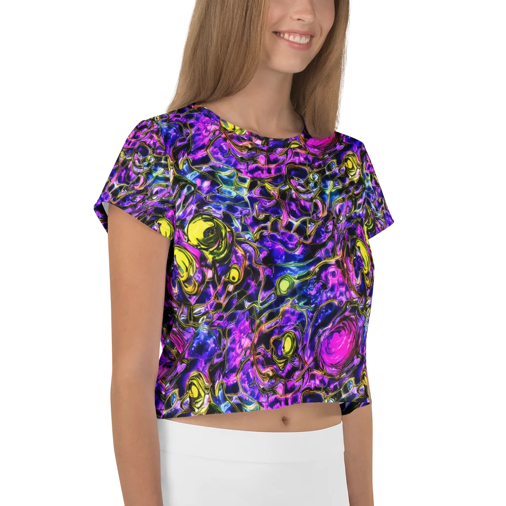 Midnight Fluorescence on Crop Tee — Right