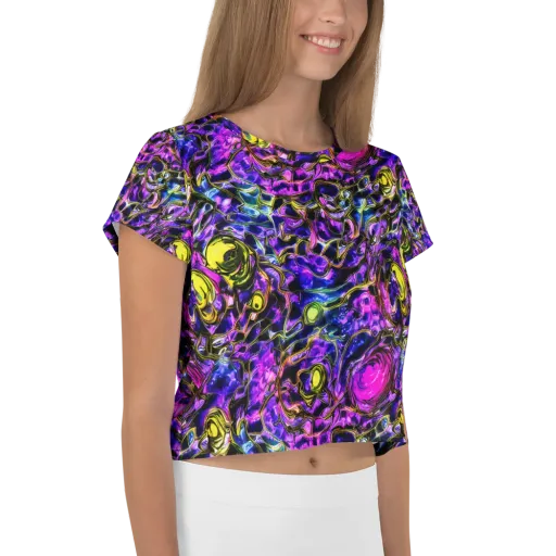 Midnight Fluorescence on a Crop Tee