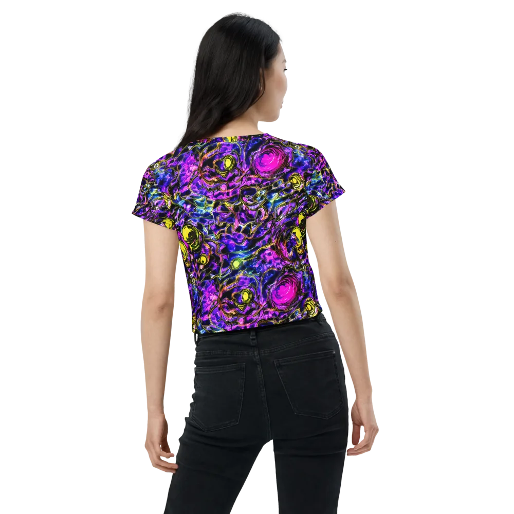 Midnight Fluorescence on Crop Tee — Back