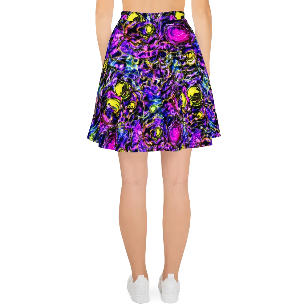 Midnight Fluorescence on Skater Skirt — Back