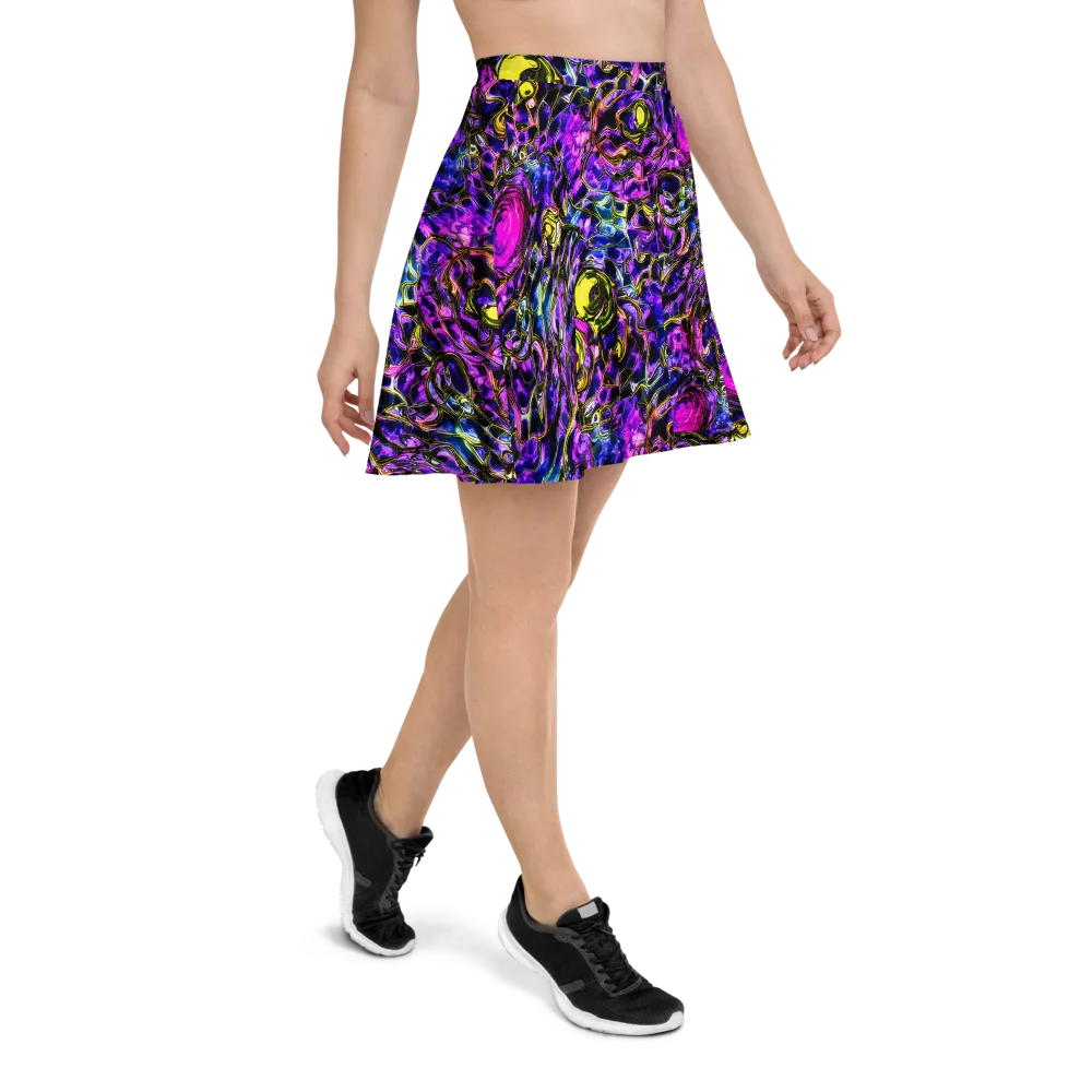Midnight Fluorescence on Skater Skirt — Right