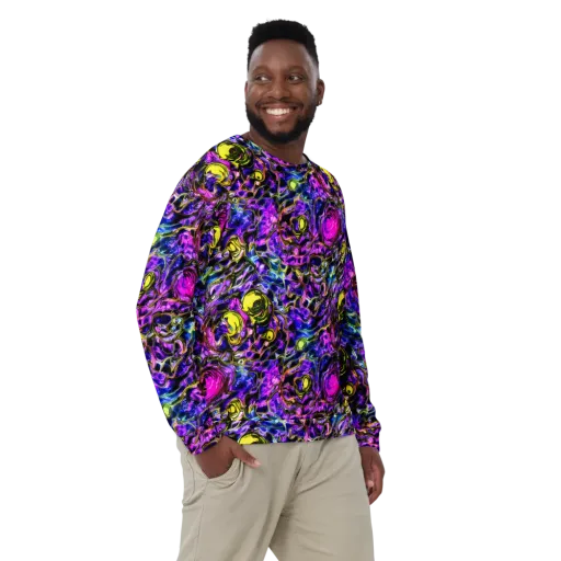 Midnight Fluorescence on a Sweatshirt