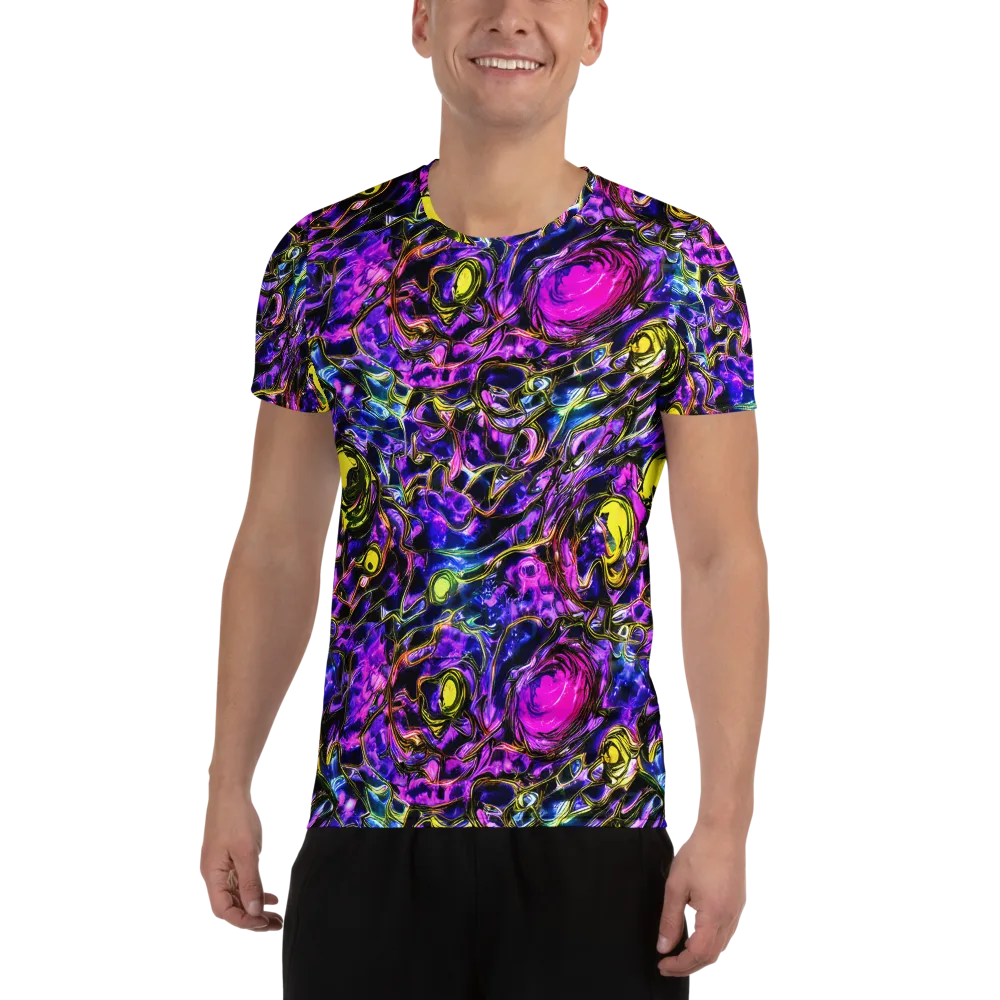Midnight Fluorescence on Men's Athletic T-Shirt — Front