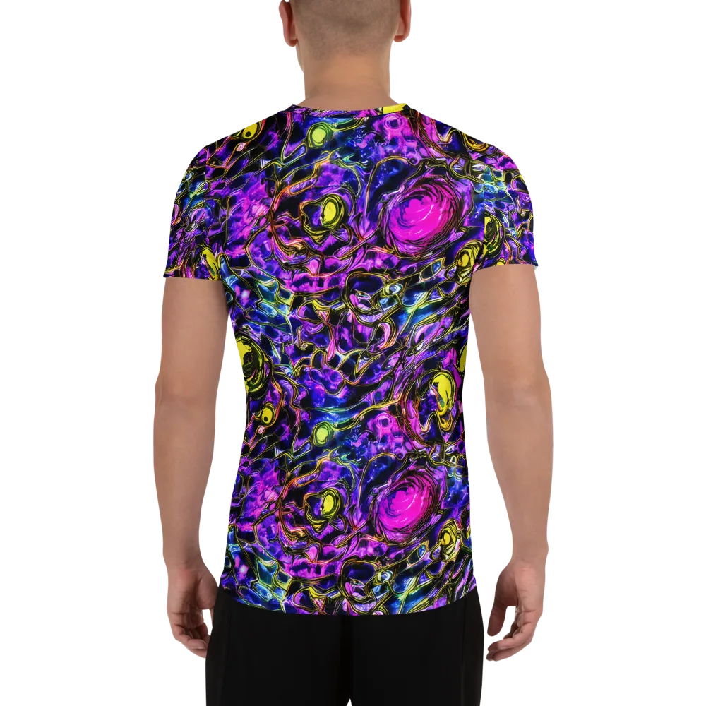 Midnight Fluorescence on Men's Athletic T-Shirt — Back