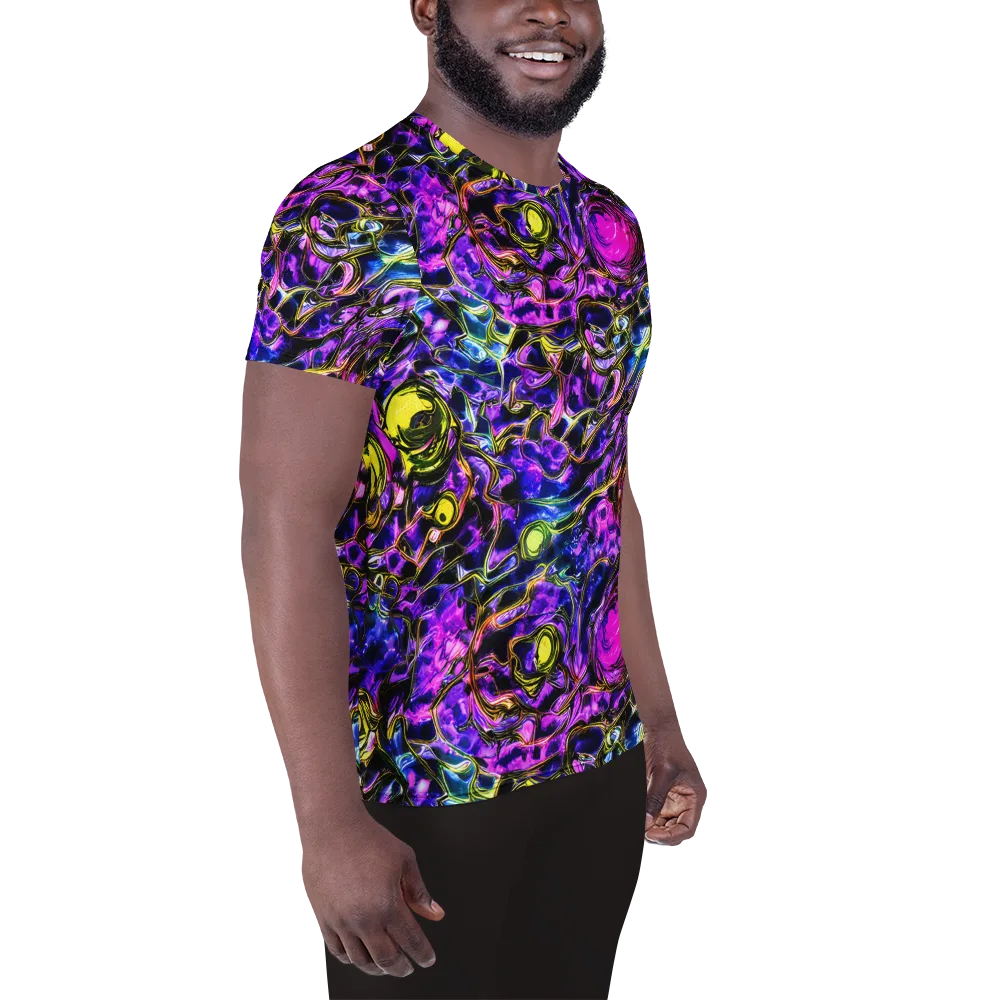 Midnight Fluorescence on Men's Athletic T-Shirt — Right