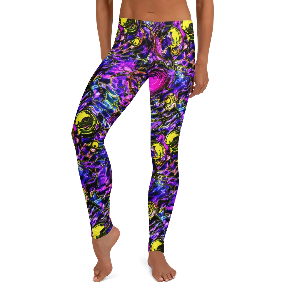 Midnight Fluorescence on Leggings — Front