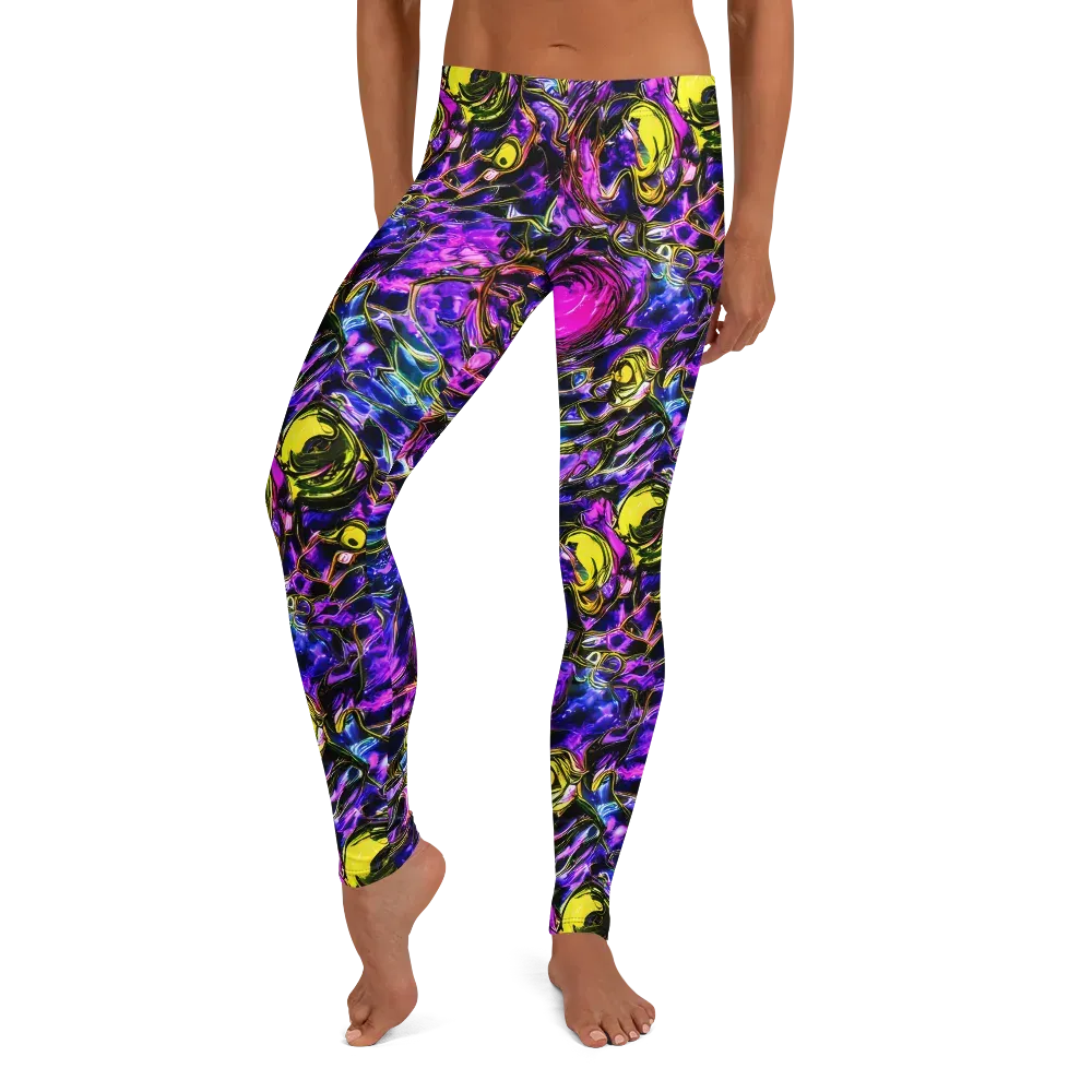 Midnight Fluorescence on Leggings — Front