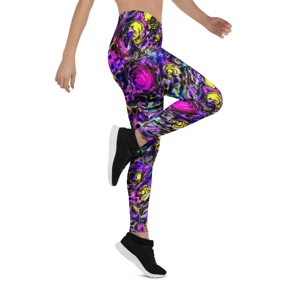 Midnight Fluorescence on Leggings — Right