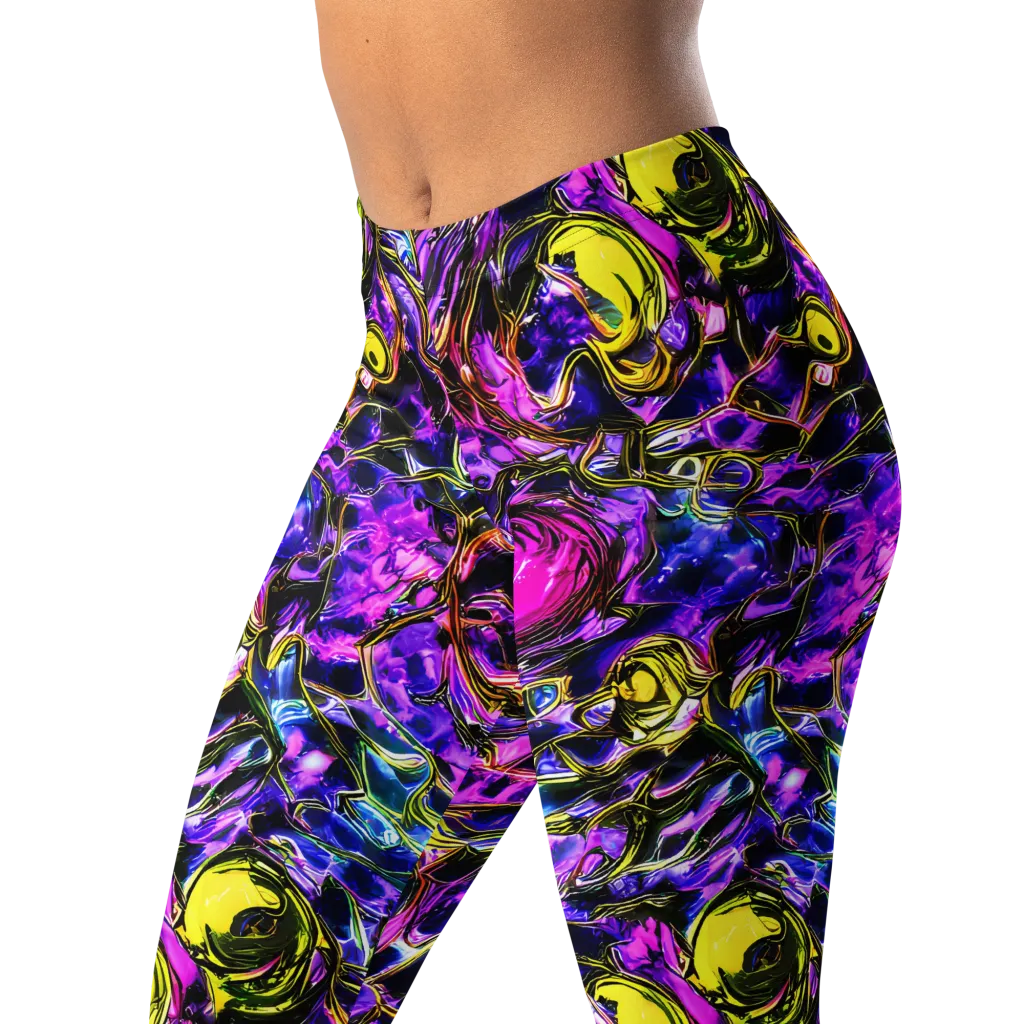 Midnight Fluorescence on Leggings — Left Front
