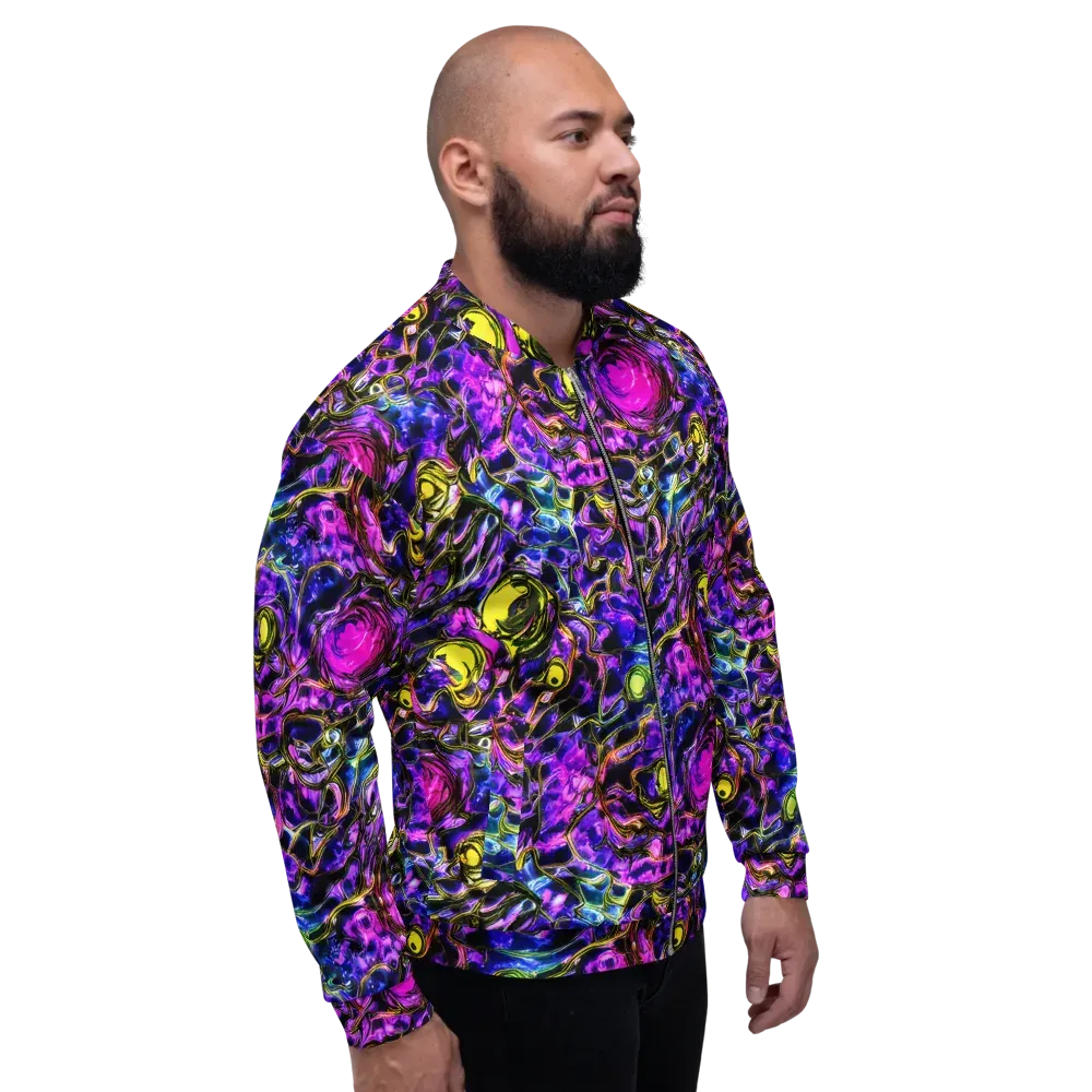Midnight Fluorescence on Bomber Jacket — Right