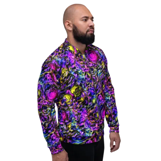 Midnight Fluorescence on a Bomber Jacket