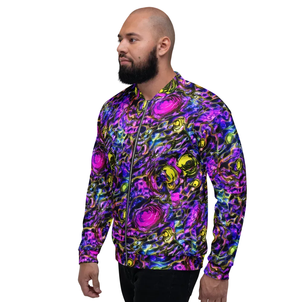 Midnight Fluorescence on Bomber Jacket — Left