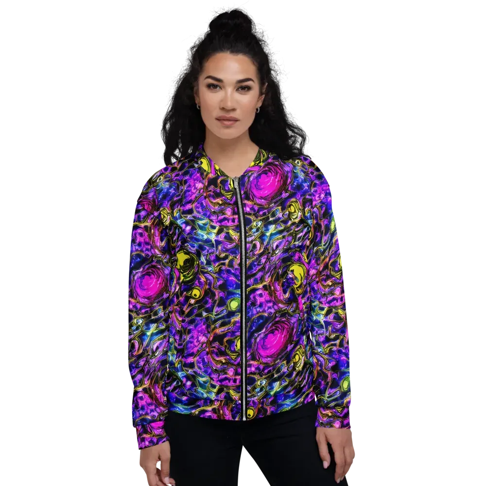 Midnight Fluorescence on Bomber Jacket — Front