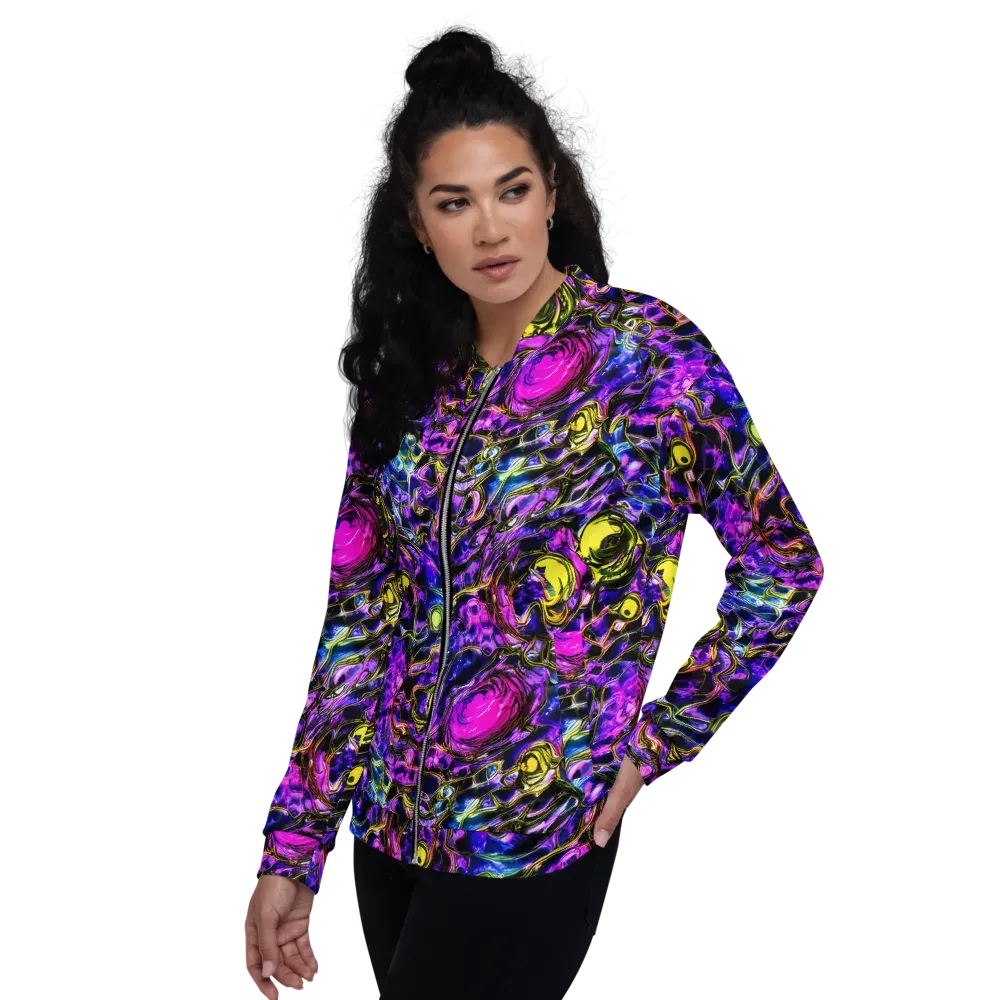 Midnight Fluorescence on Bomber Jacket — Left