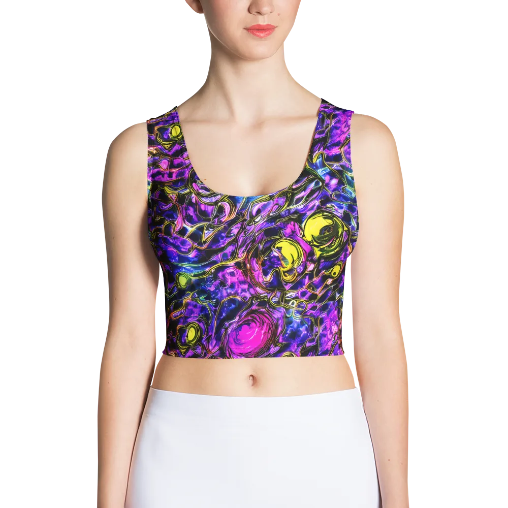 Midnight Fluorescence on Crop Top — Front