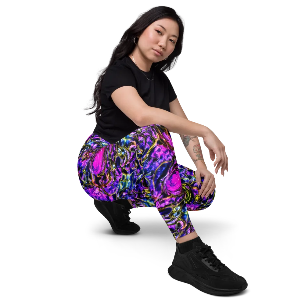 Midnight Fluorescence on Leggings with Pockets — Right Front