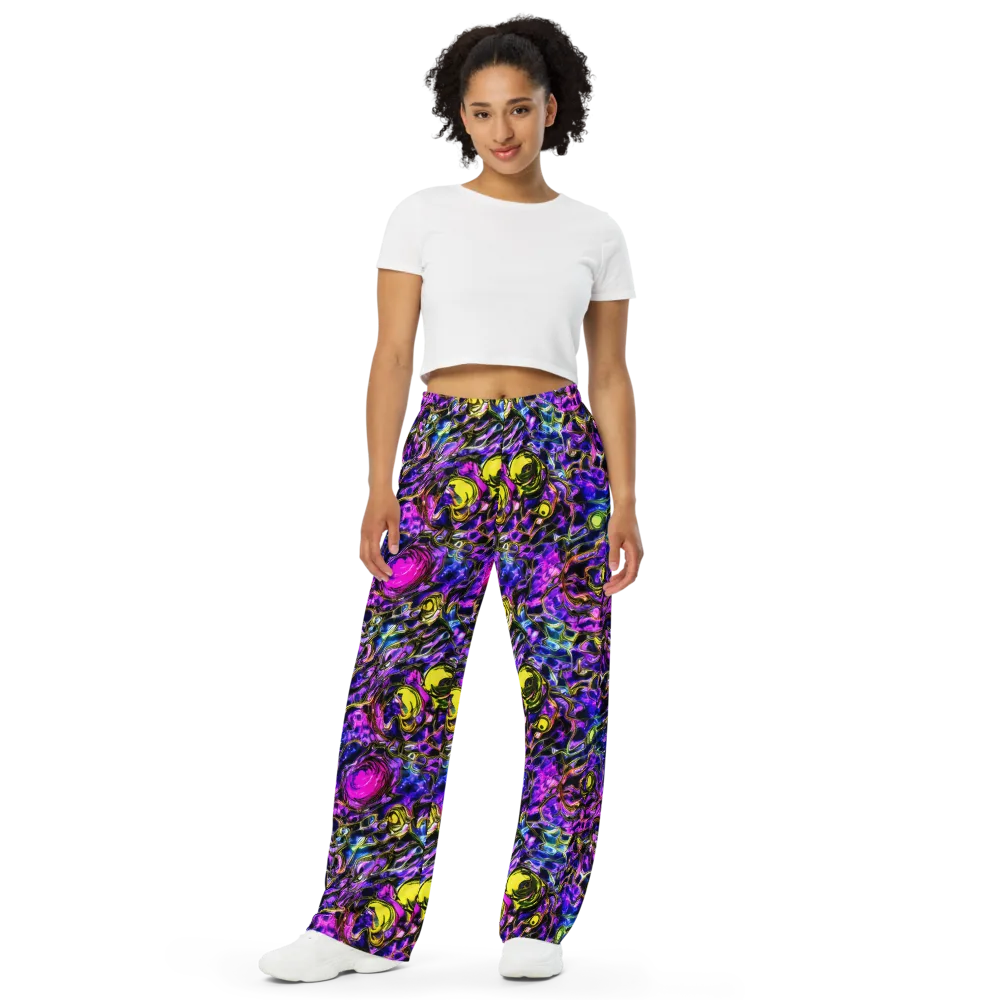 Midnight Fluorescence on Wide-Leg Pants — Front