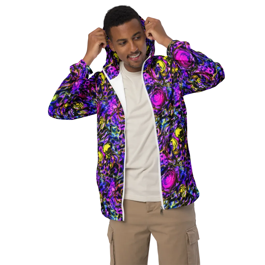 Midnight Fluorescence on Men's Windbreaker — Front