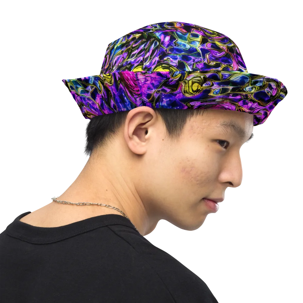 Midnight Fluorescence on Reversible Bucket Hat — Right Outside
