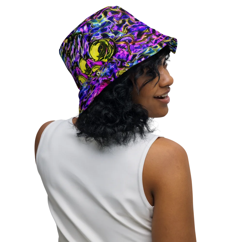 Midnight Fluorescence on Reversible Bucket Hat — Right Outside