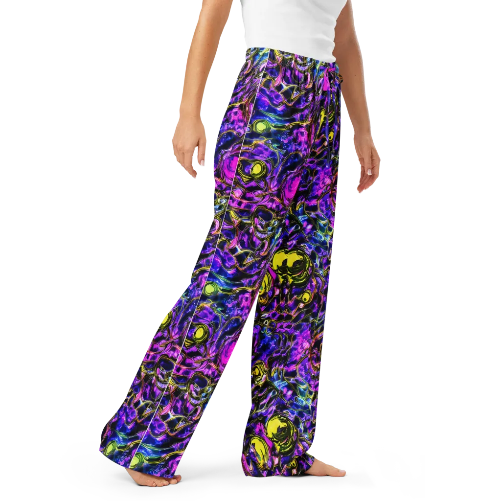 Midnight Fluorescence on Women's Pajama Pants — Right Front