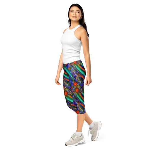 Turbulent Prism on a Capri Leggings