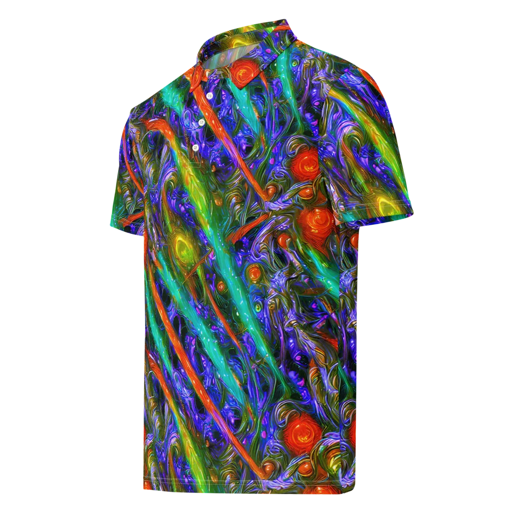 Turbulent Prism on Men's Slim Fit Polo Shirt — Left Front