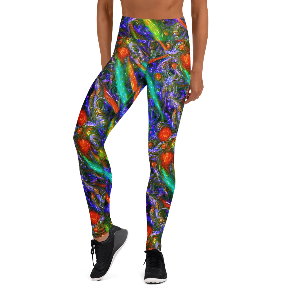 Turbulent Prism on Yoga Leggings — Front