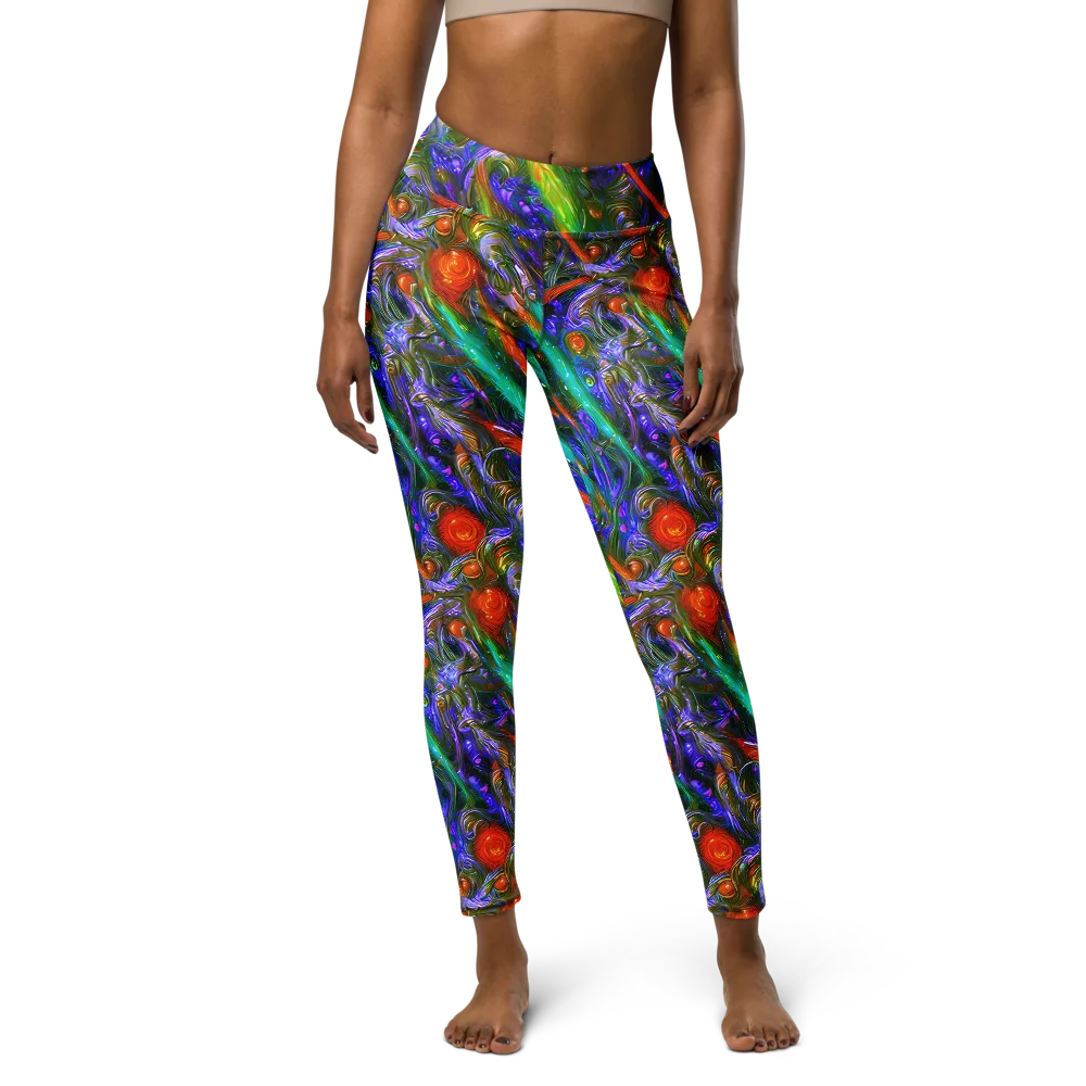 Turbulent Prism on Yoga Leggings — Front