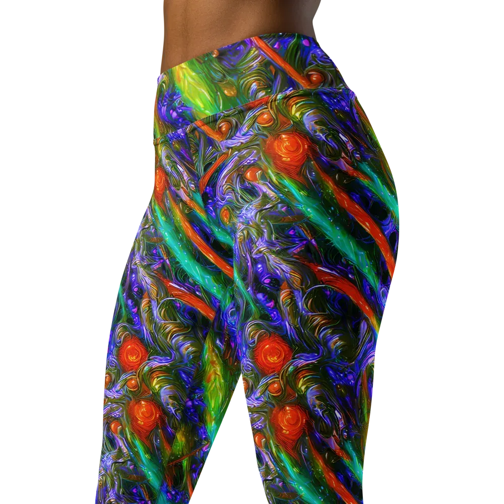 Turbulent Prism on Yoga Leggings — Left Front