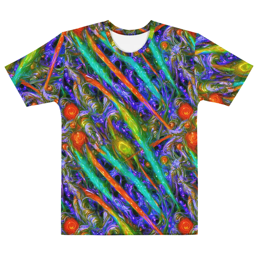 Turbulent Prism on Men's Cotton Crew Neck T-Shirt — Front
