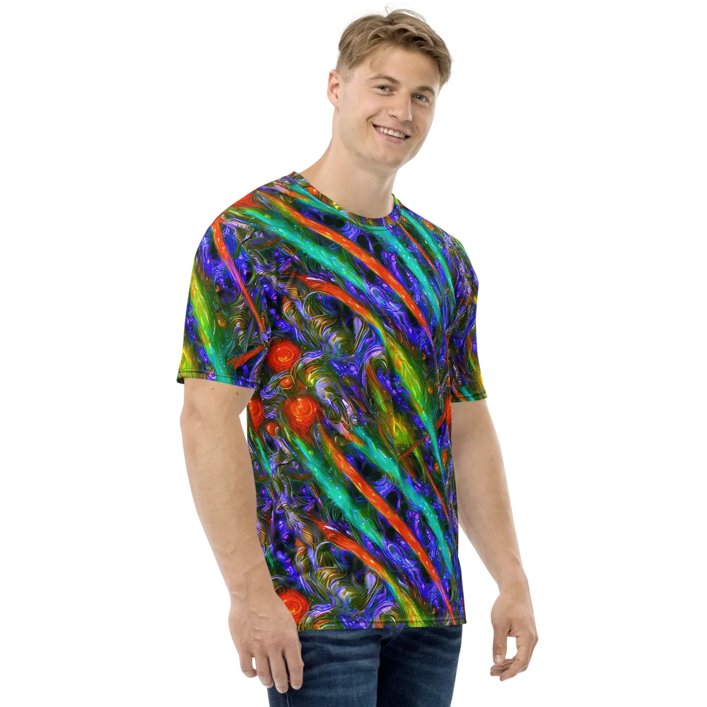 Turbulent Prism on Men's Crew Neck T-Shirt — Right