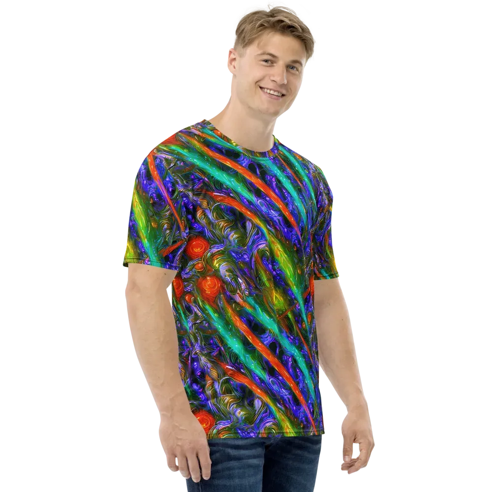 Turbulent Prism on Men's Crew Neck T-Shirt — Right