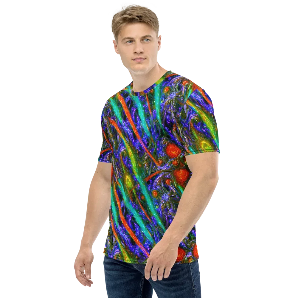 Turbulent Prism on Men's Crew Neck T-Shirt — Left