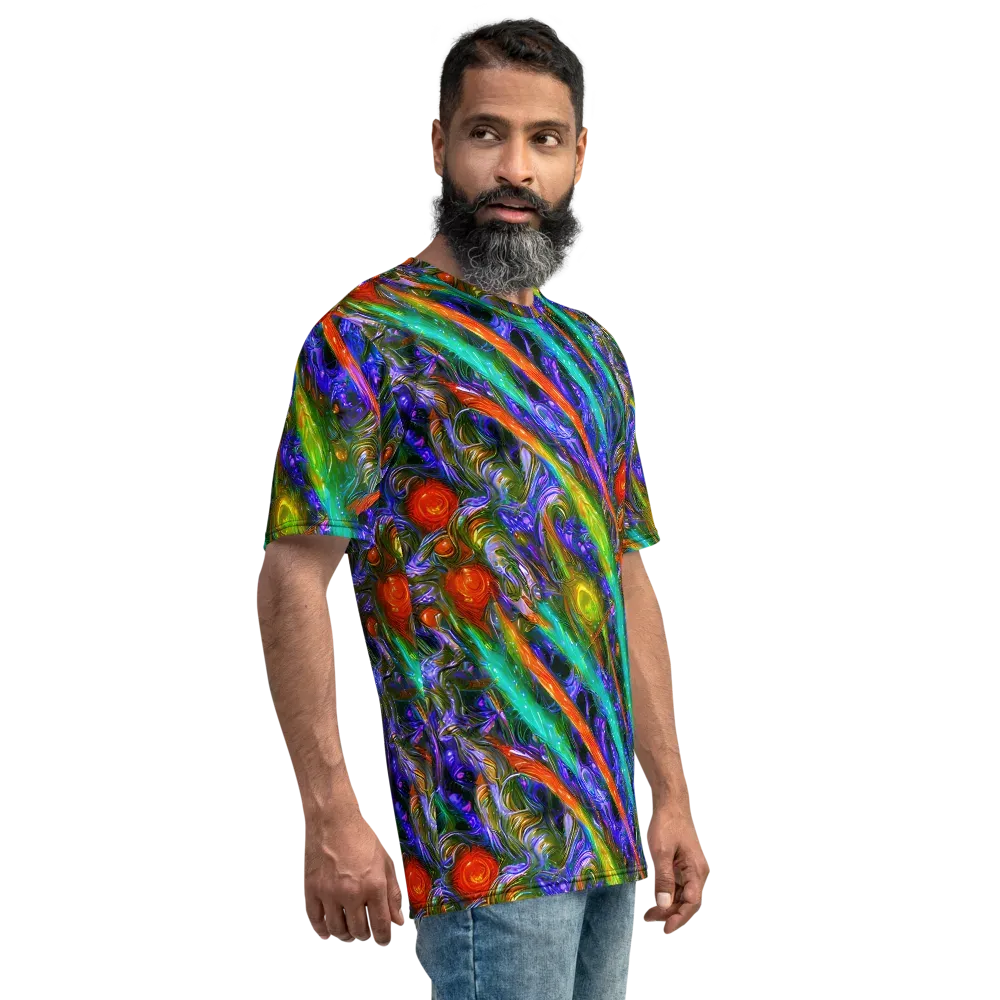 Turbulent Prism on Men's Crew Neck T-Shirt — Right
