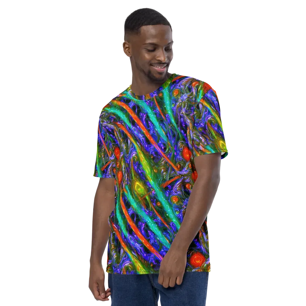 Turbulent Prism on Men's Crew Neck T-Shirt — Left