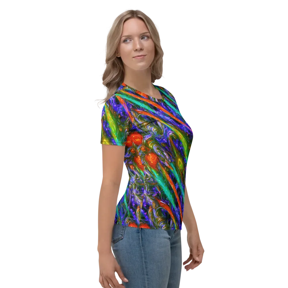 Turbulent Prism on Women's Crew Neck T-Shirt — Right