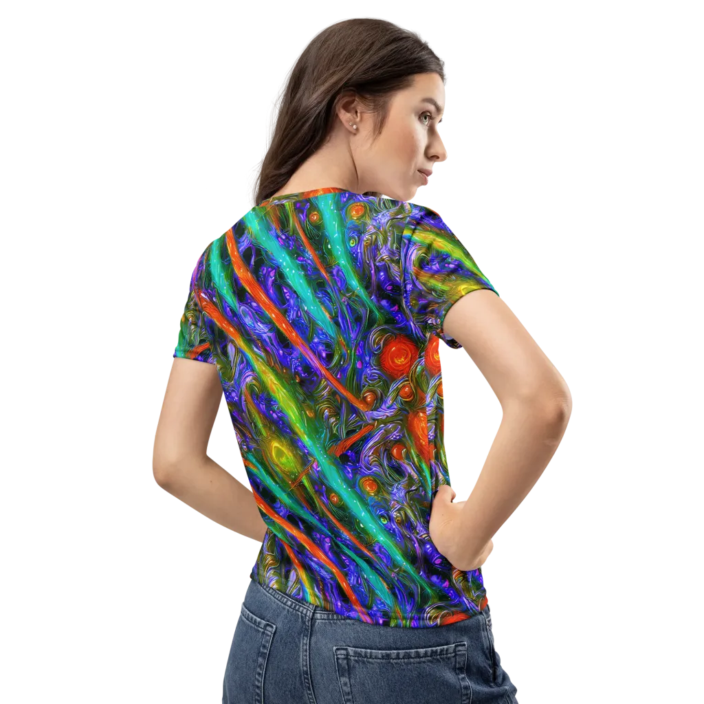 Turbulent Prism on Women's Crew Neck T-Shirt — Back