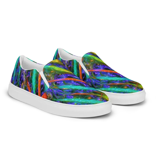 Turbulent Prism on a Men's Slip-On Canvas Shoes