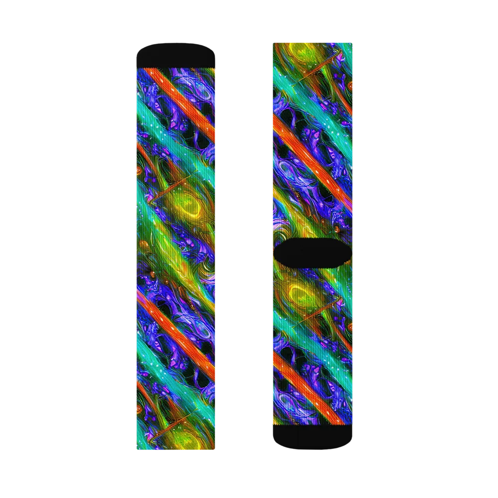 Turbulent Prism on Socks — Left Sock