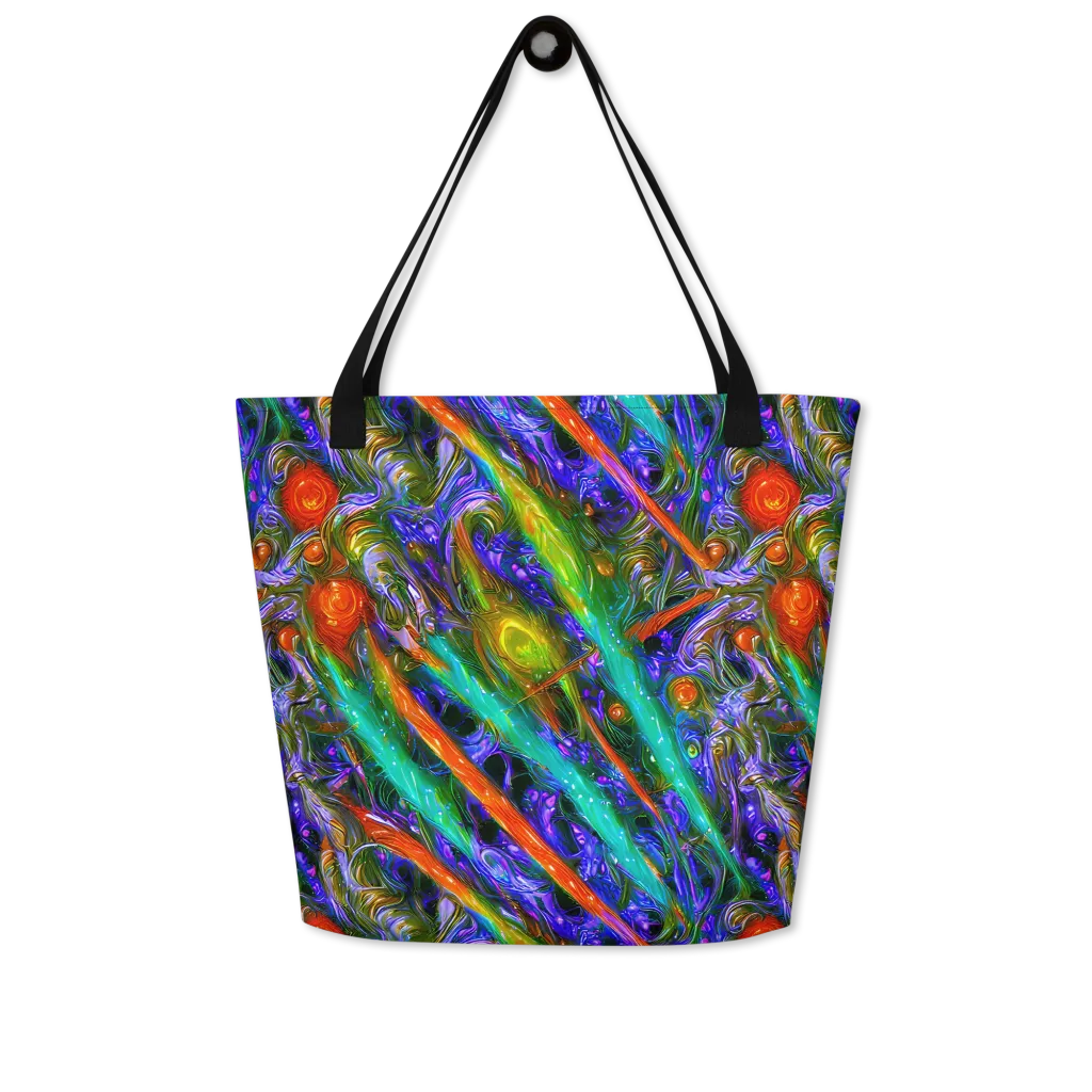 Turbulent Prism on Large Tote Bag W/ Pocket — Front
